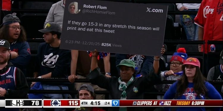 OD体育官网-👍有种！被快船&amp;哈登等众将点名的吃推特球迷 今日直播说到做到